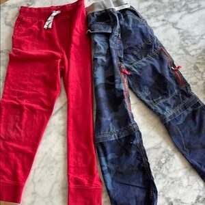 Kids Crewcuts Red and mini Boden Camouflage Sweatpants